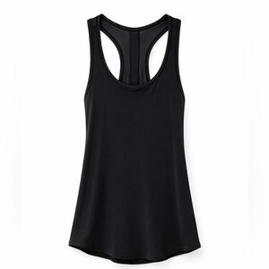 Lululemon Black Mesh Racerback Tank Split Back Tie Lightweight Size 6